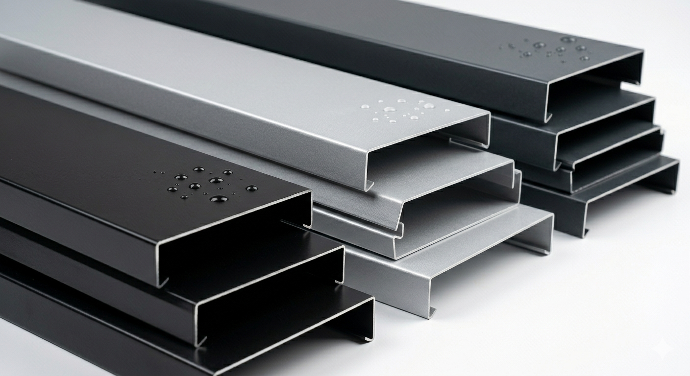 Différentes couleurs de couvertines et chaperons de mur en aluminium RAL