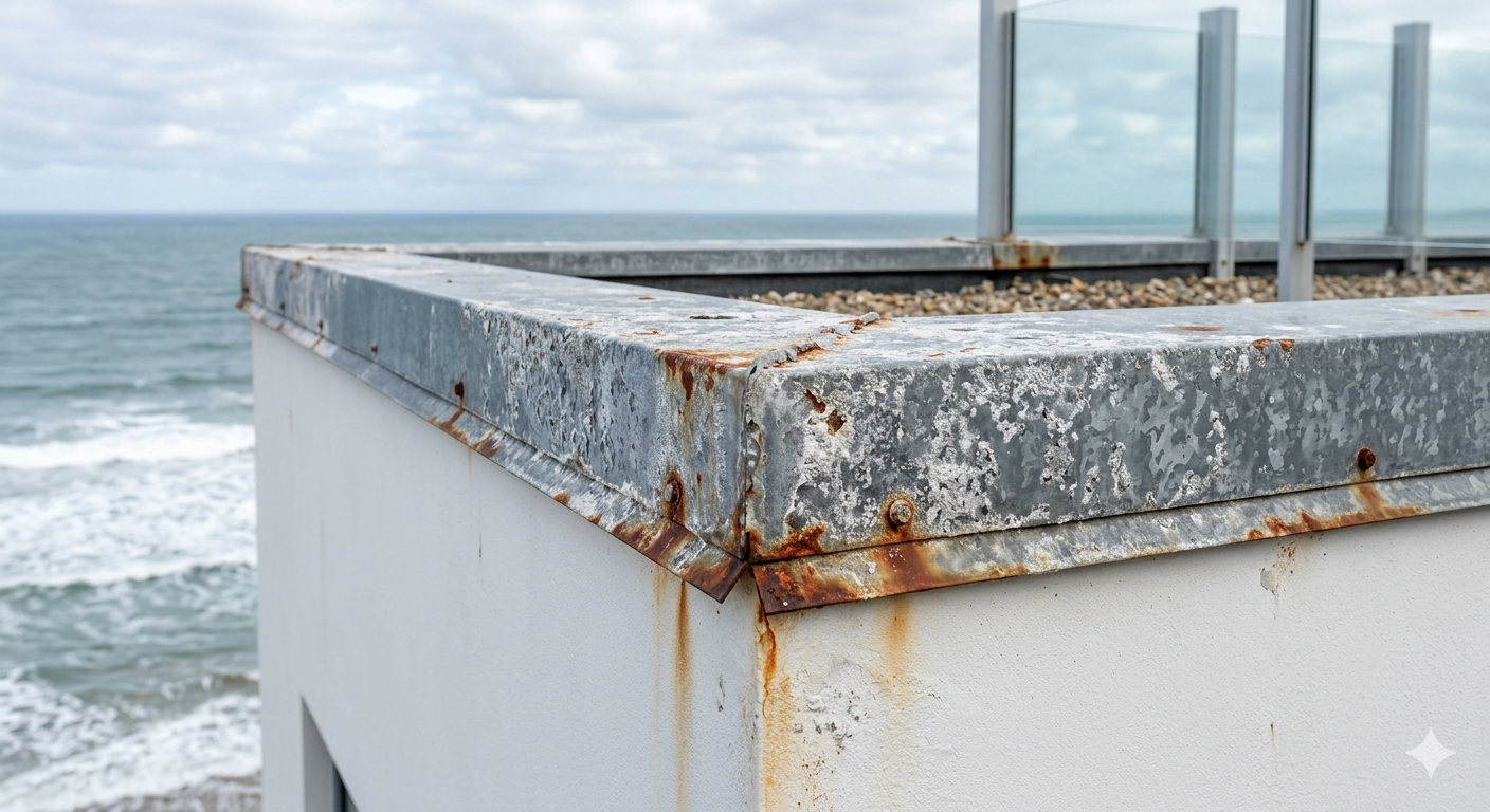 Les limites du zinc et de l'acier face au sel et au climat marin en Loire-Atlantique
