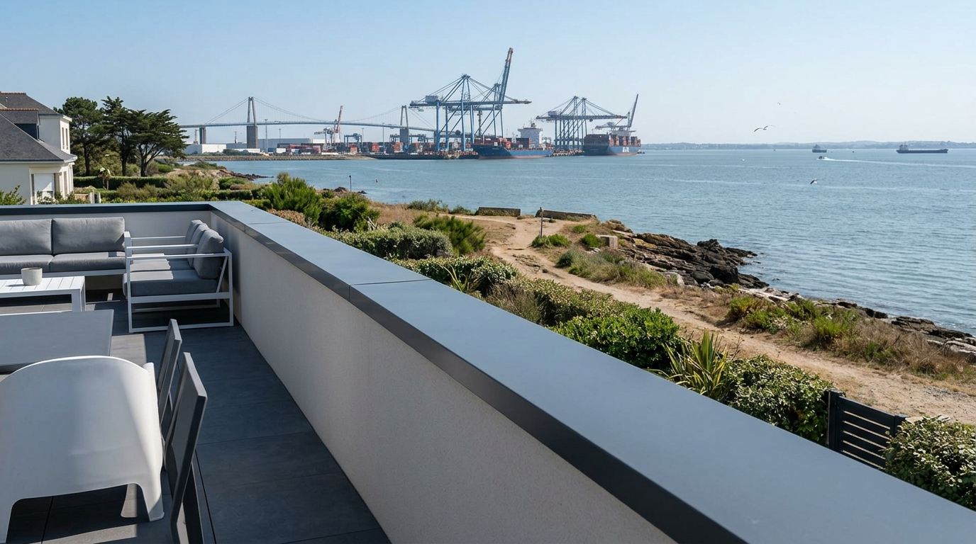 Couvertine alu muret Saint-Nazaire — résistance milieu marin et atmosphère saline