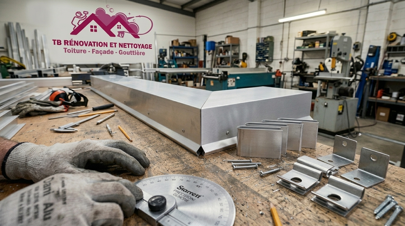 Accessoires Dani Alu : éclisses, clips et supports couvertine alu