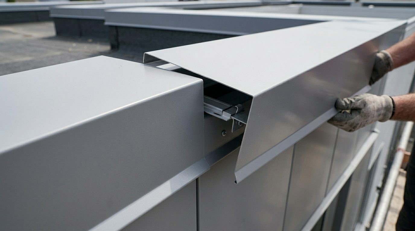 Éclisse Dal'Alu : jonction invisible entre deux longueurs de couvertine