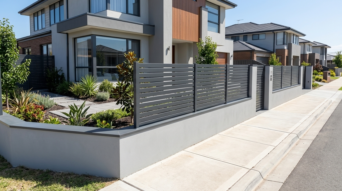 Système complet : couvertine alu sur muret + clôture rigide — TB Rénovation et Nettoyage Nantes 