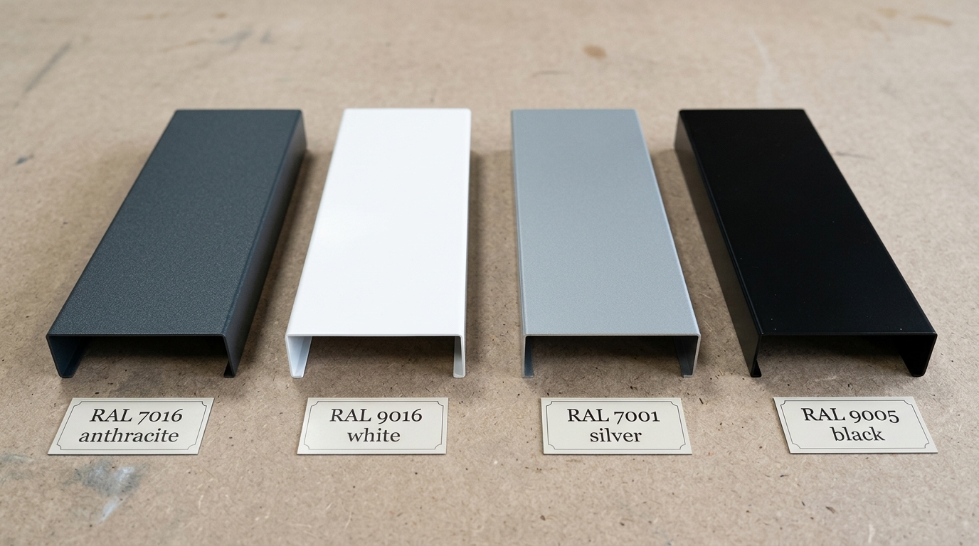 Palette couleurs RAL disponibles pour couvertine alu sur mesure TB Rénovation