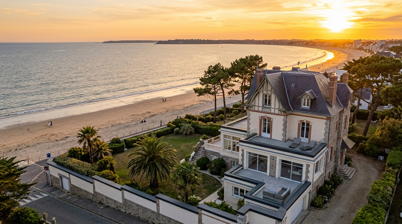 Couvertine alu anthracite sur villa haut de gamme La Baule — esthétique premium