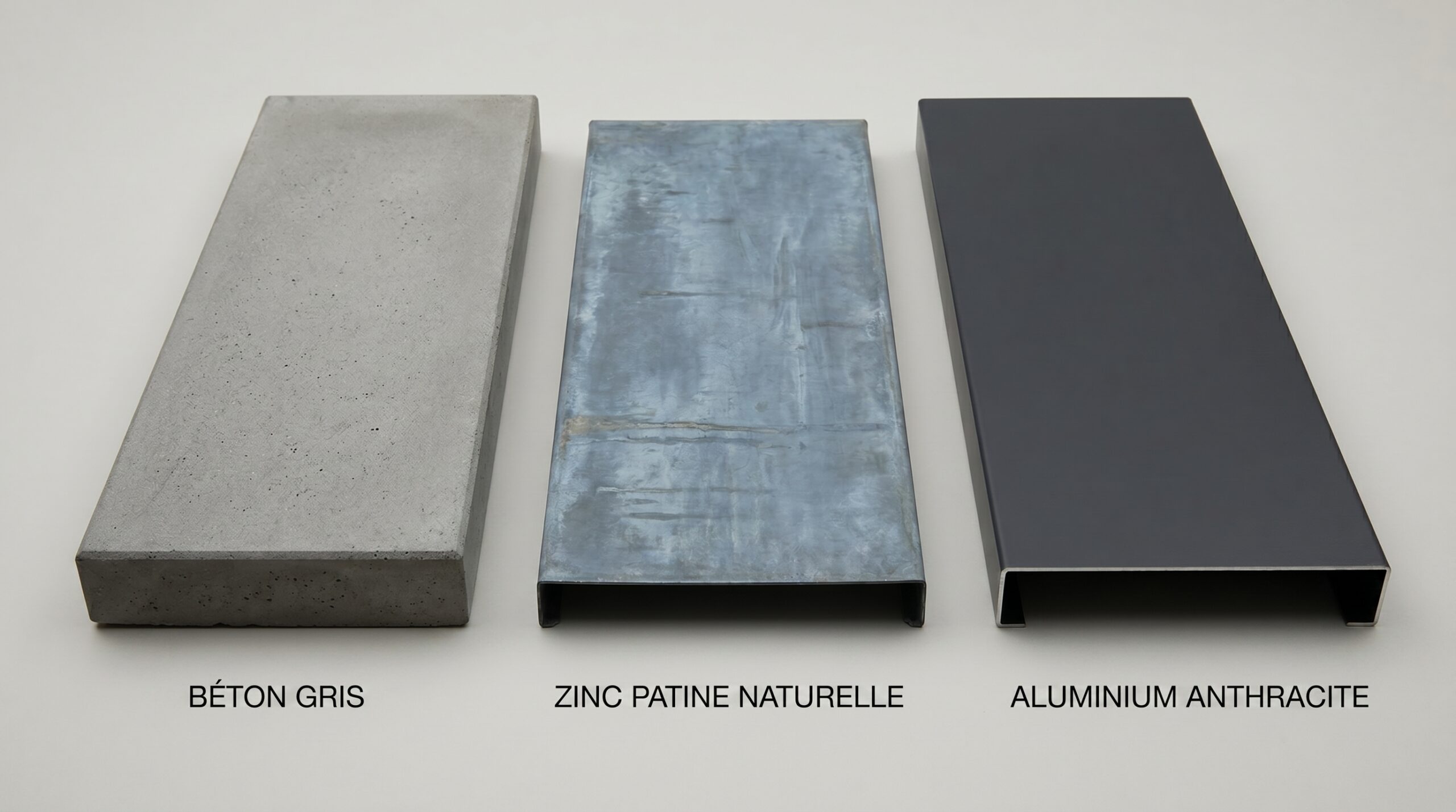 comparatif matériaux pose couvertine béton alu zinc Loire-Atlantique