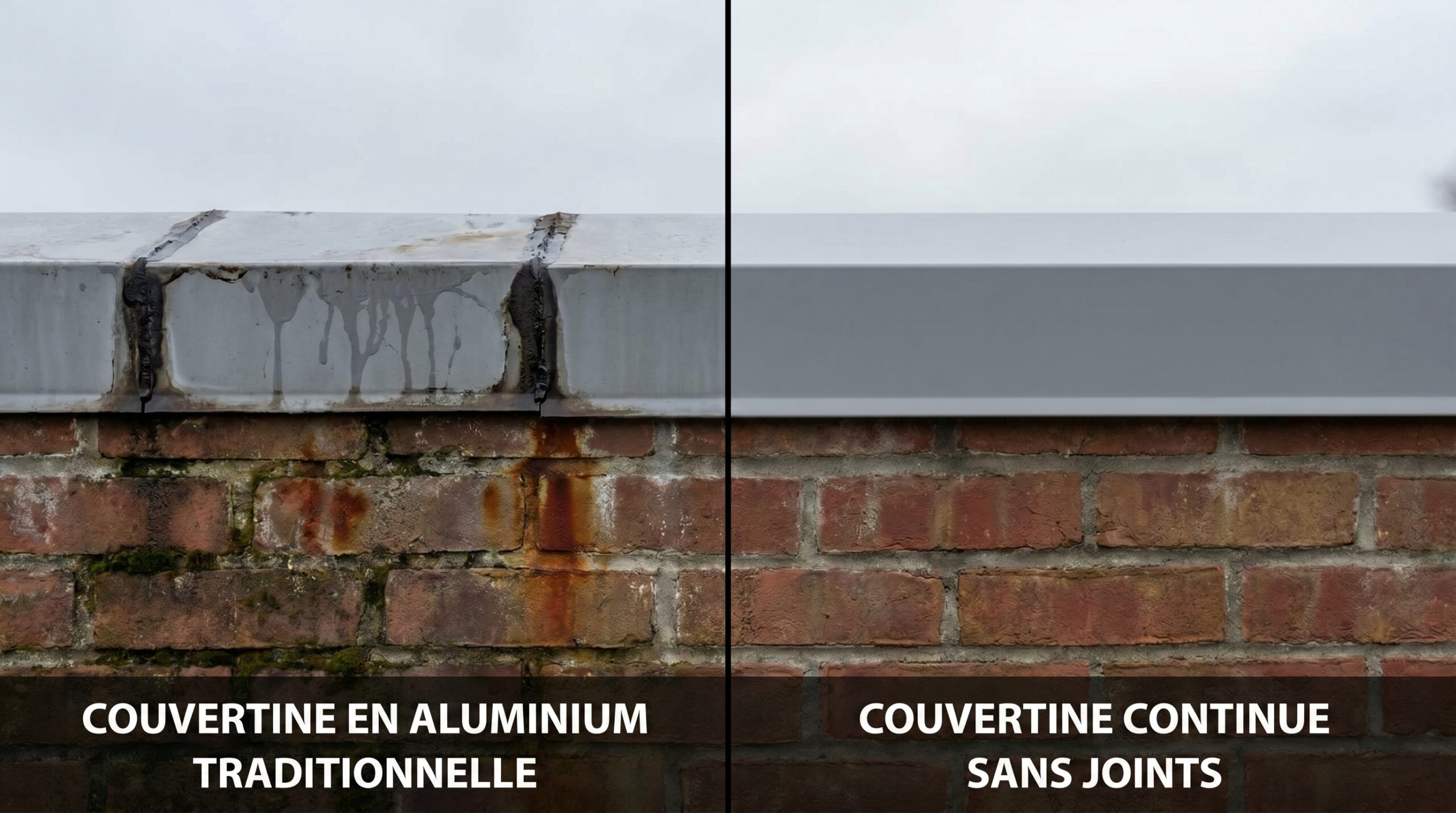 comparatif couvertine alu en continu vs traditionnelle étanchéité 20 ans