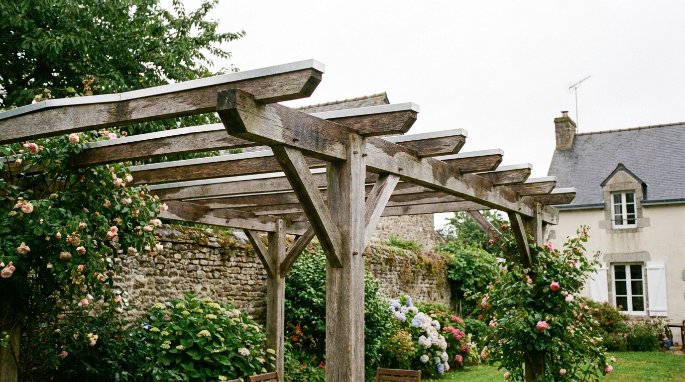 pose couvertine alu sur ossature bois pergola terrasse Loire-Atlantique