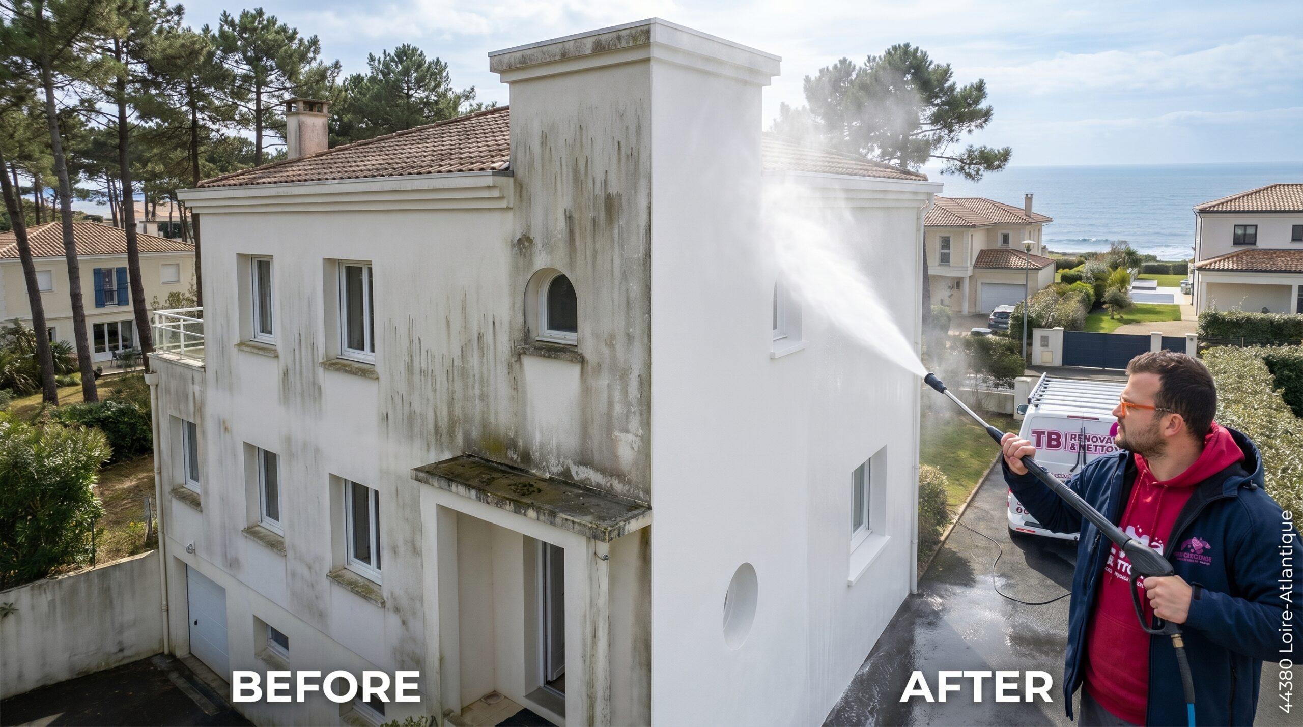 nettoyage façade Pornichet — TB Rénovation & Nettoyage Loire-Atlantique 44380