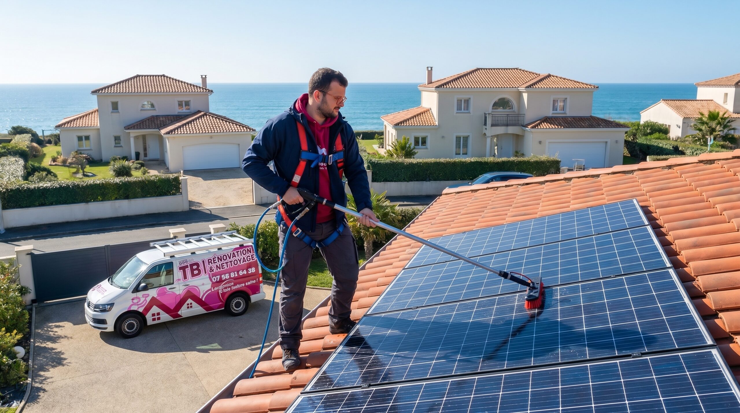 nettoyage panneaux solaires Pornichet — TB Rénovation & Nettoyage Loire-Atlantique 44380