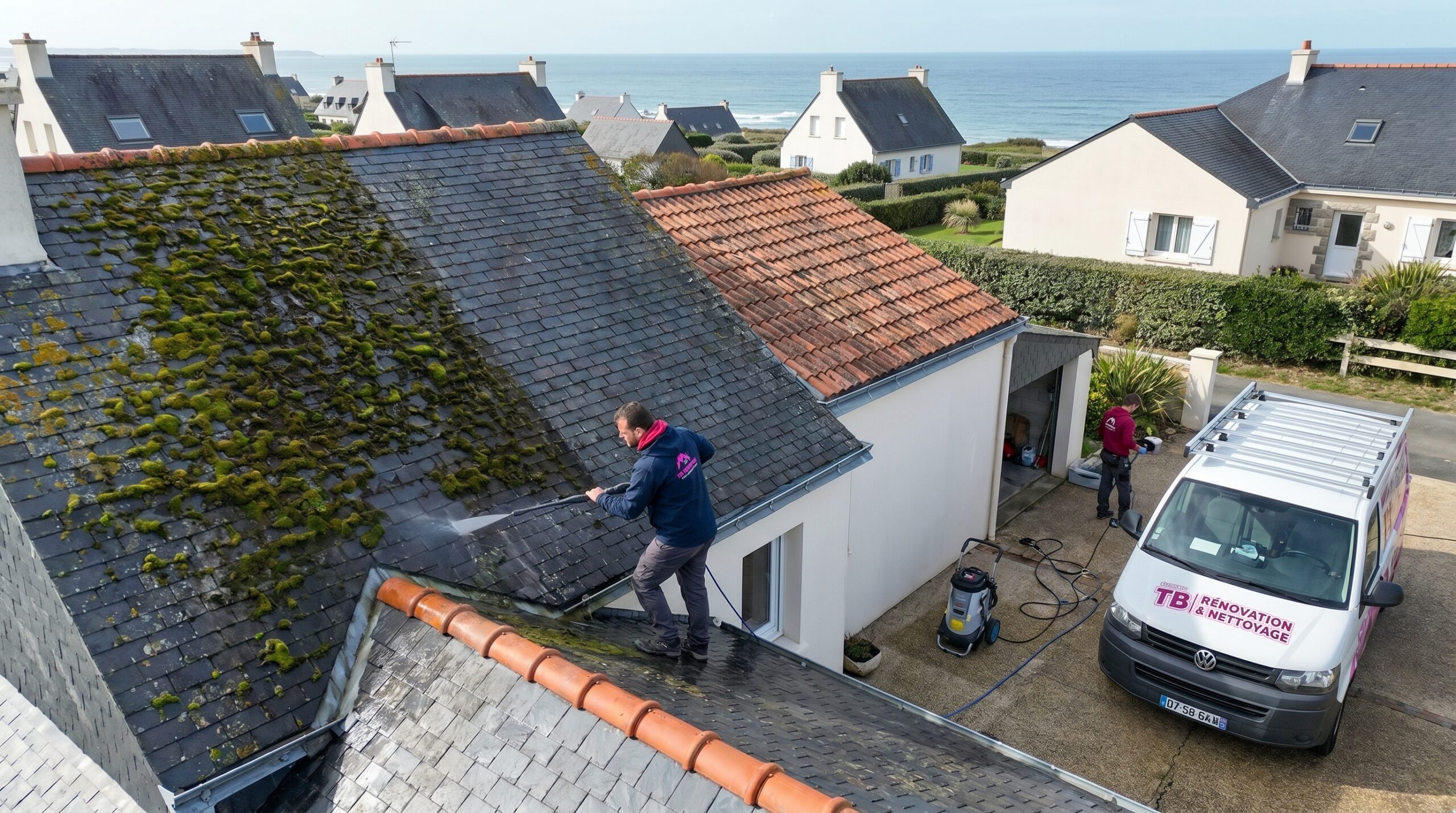nettoyage toiture Pornic — TB Rénovation & Nettoyage Loire-Atlantique 44210