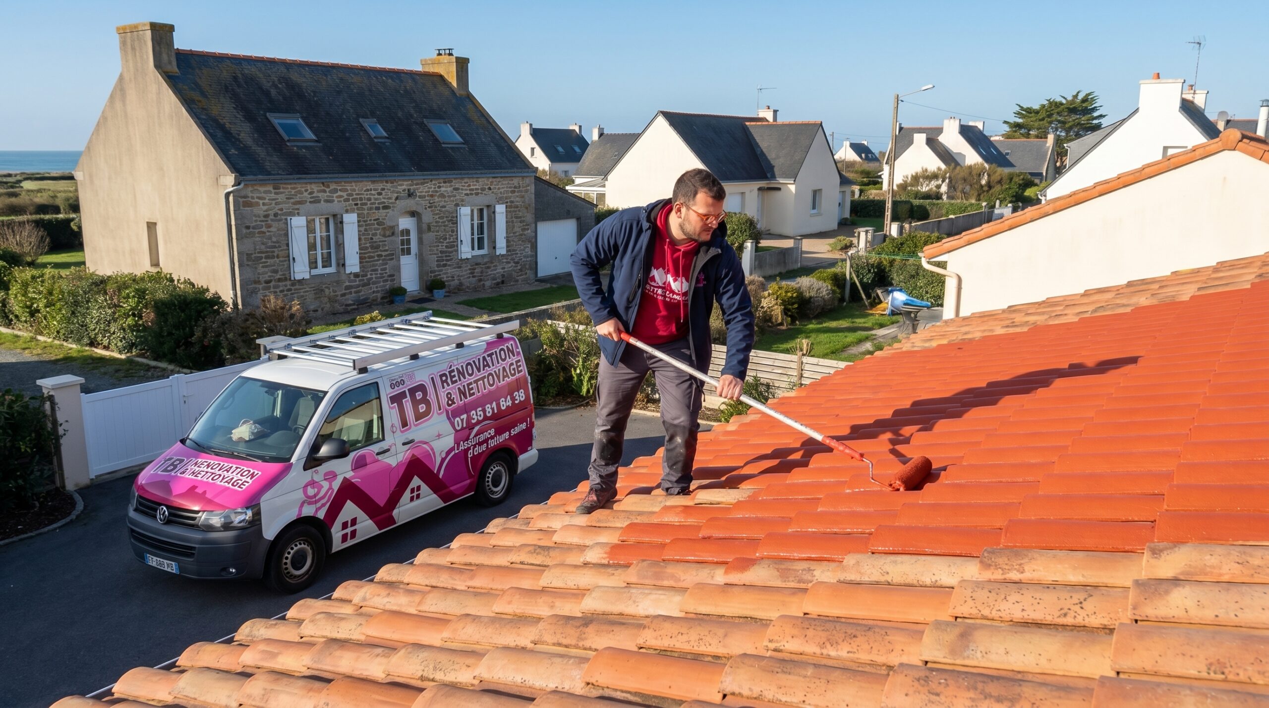 peinture toiture Pornic — TB Rénovation & Nettoyage Loire-Atlantique 44210